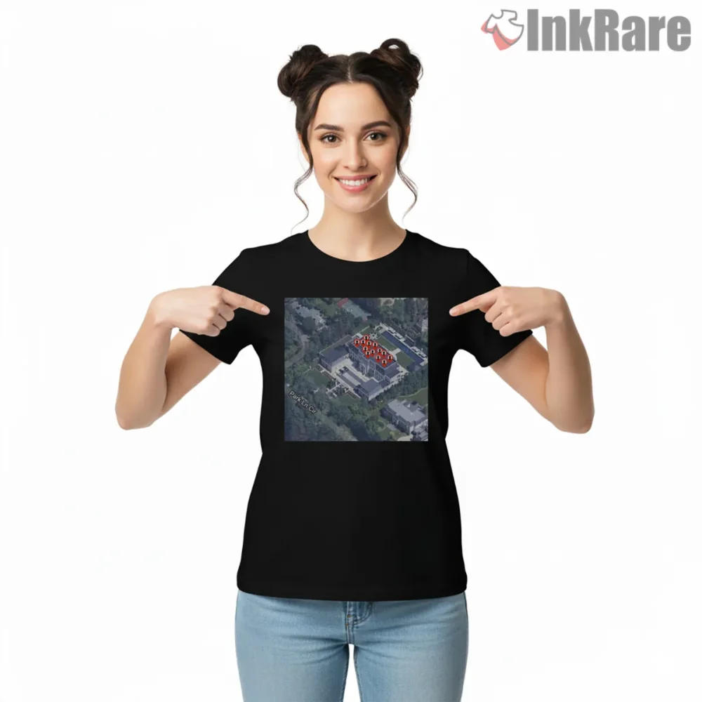 Kendrick Lamar Not Like Us Satellite Map Target Shirt on black short sleeve shirt for women graphic tee
