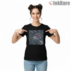 Kendrick Lamar Not Like Us Satellite Map Target Shirt on black short sleeve shirt for women graphic tee