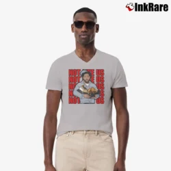 Men’s Kendrick Lamar Not Like Us V-Neck Tee in sport grey | Sharp, Breathable, Everyday Staple
