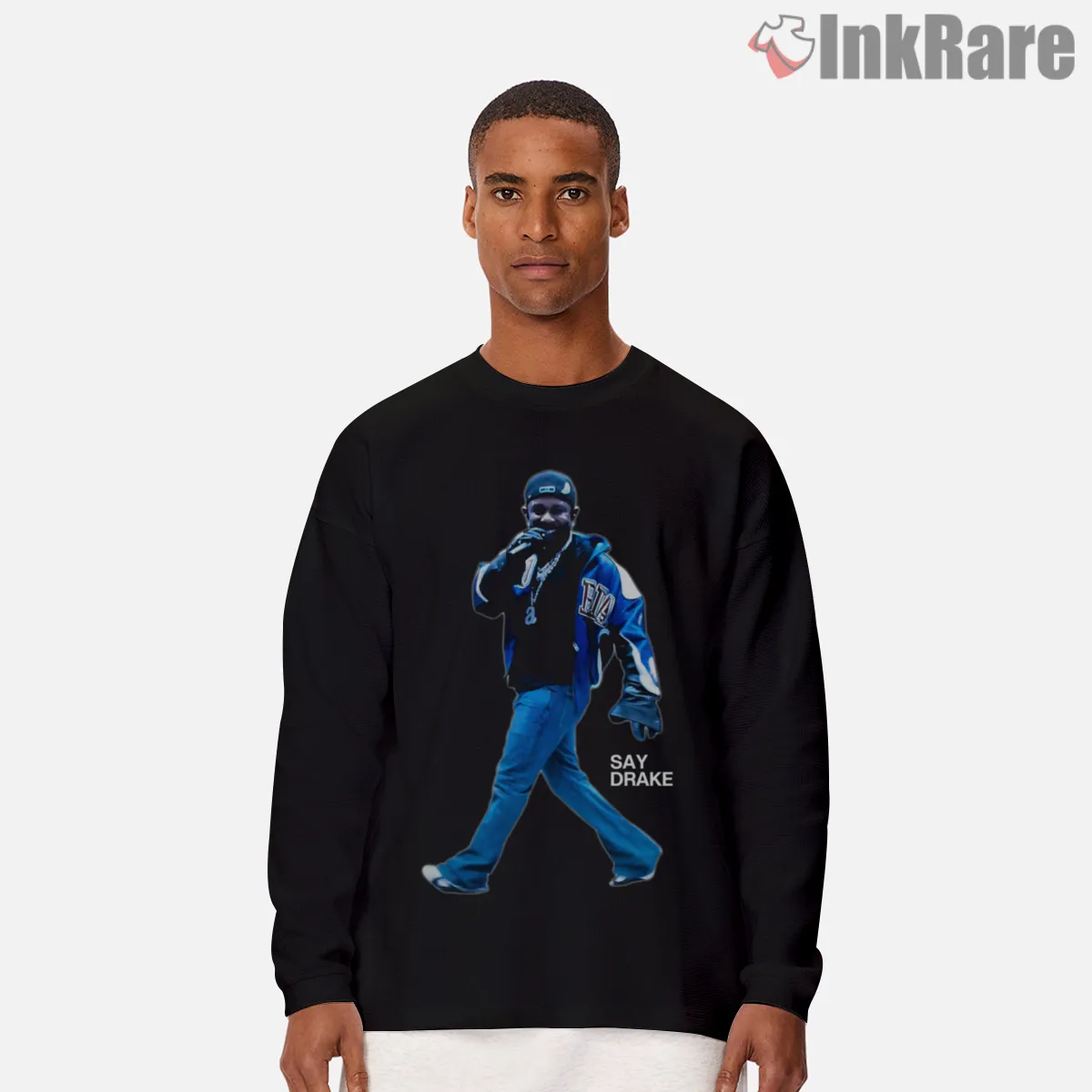 Kendrick Lamar Say Drake Meme Performance Pose Shirt on black long sleeve shirt for men graphic tee