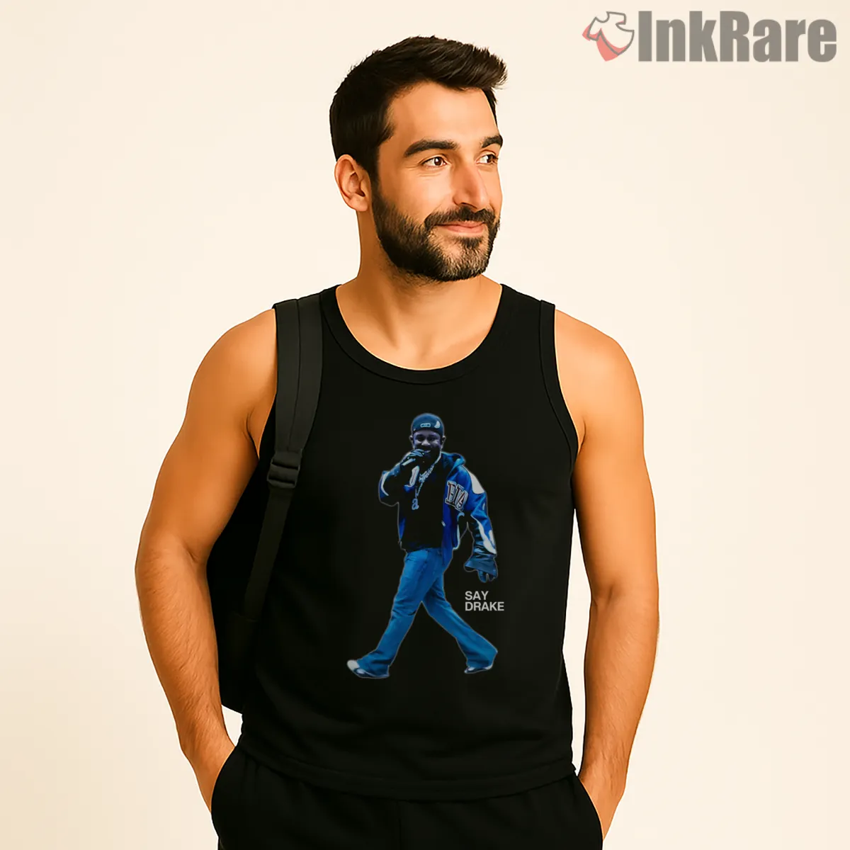 Kendrick Lamar Say Drake Meme Performance Pose Tank Top Black Kendrick Lamar Say Drake Meme Performance Pose Shirt on black tank top for men graphic tee