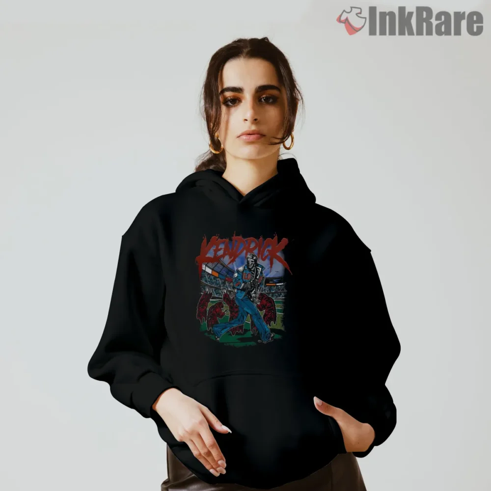 Kendrick Lamar Stadium Concert Tour Poster Shirt on black hoodie for women graphic tee