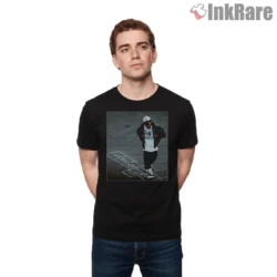 Kendrick Lamar Street Chalk They Not Like Us Walk Shirt on black short sleeve shirt for men graphic tee