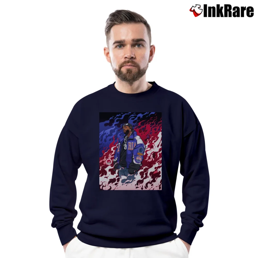 Men’s Kendrick Lamar Crewneck Sweatshirt in navy | Cozy Fabric, Clean Style