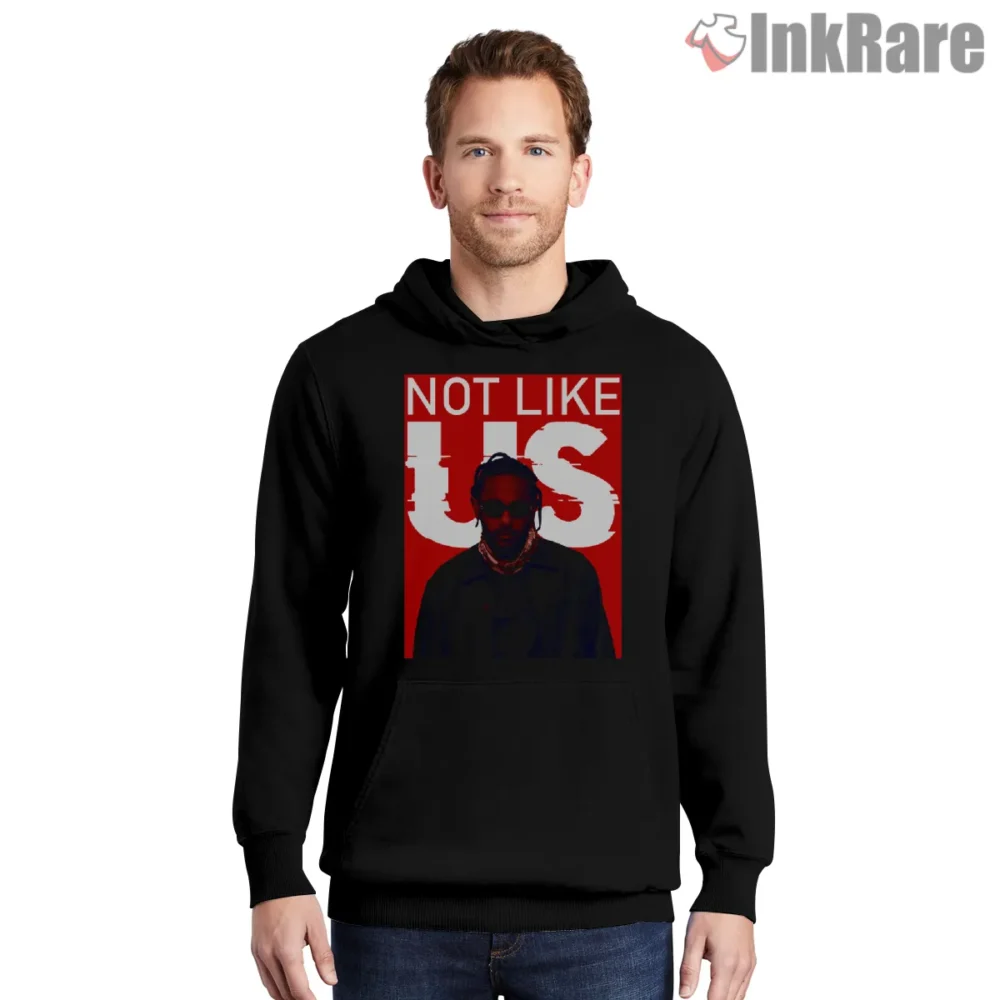 Kendrick Lamar They Not Like Us Black And Red Shirt on black hoodie for men graphic tee