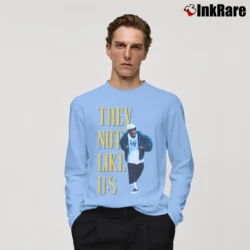 Men’s Kendrick Lamar They Not Like Us Long-Sleeve Shirt in light blue | Sleek, Lightweight, Year-Round Wear