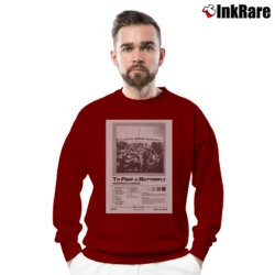 Men’s Kendrick Lamar To Pimp A Butterfly Tracklist Album Crewneck Sweatshirt in maroon | Cozy Fabric, Clean Style