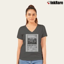 Women’s Kendrick Lamar To Pimp A Butterfly Tracklist Album V-Neck Tee in charcoal | Chic Neckline, Soft Texture