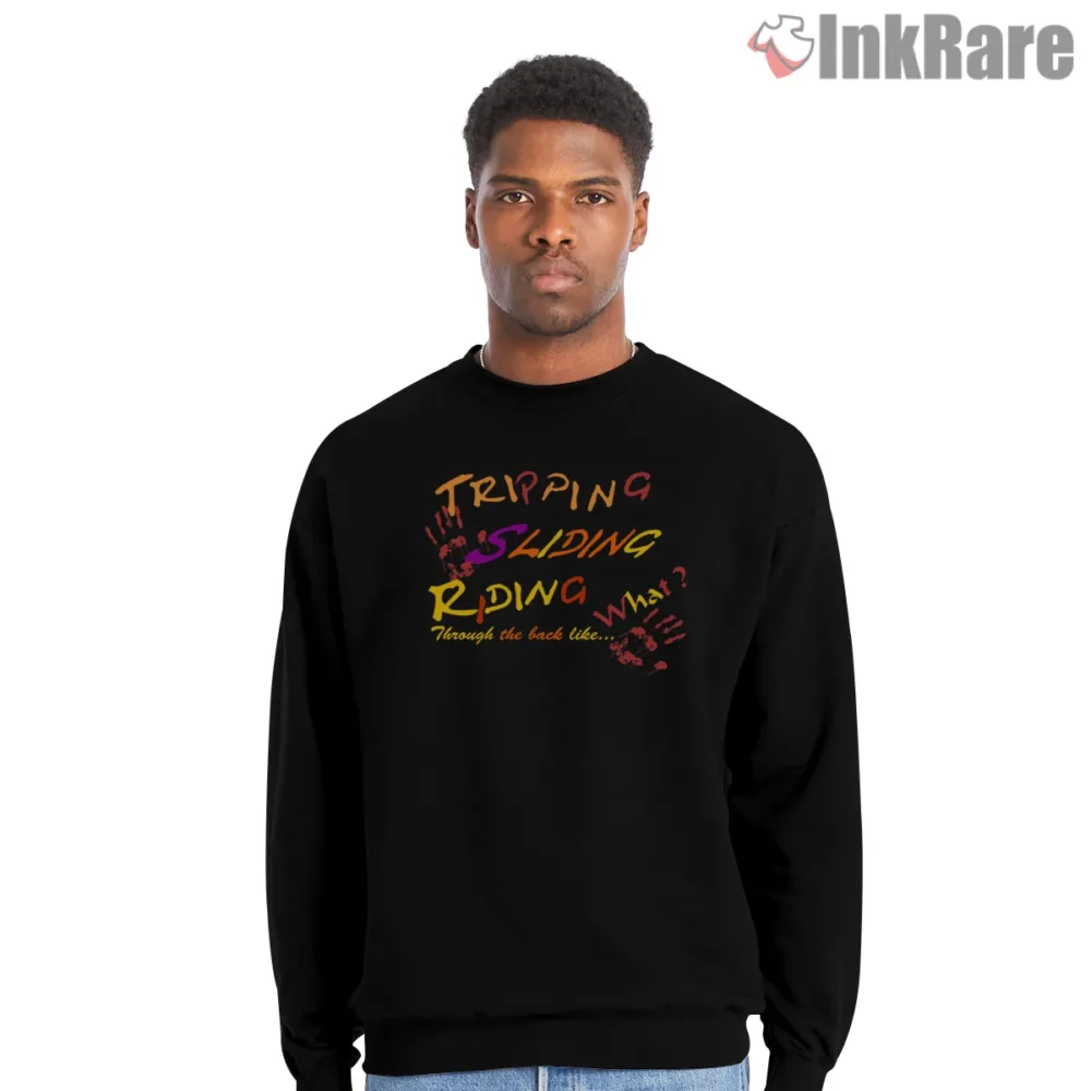 Kendrick Lamar Tripping Sliding Riding Lyric Graffiti Shirt on graphic shirt for men graphic tee