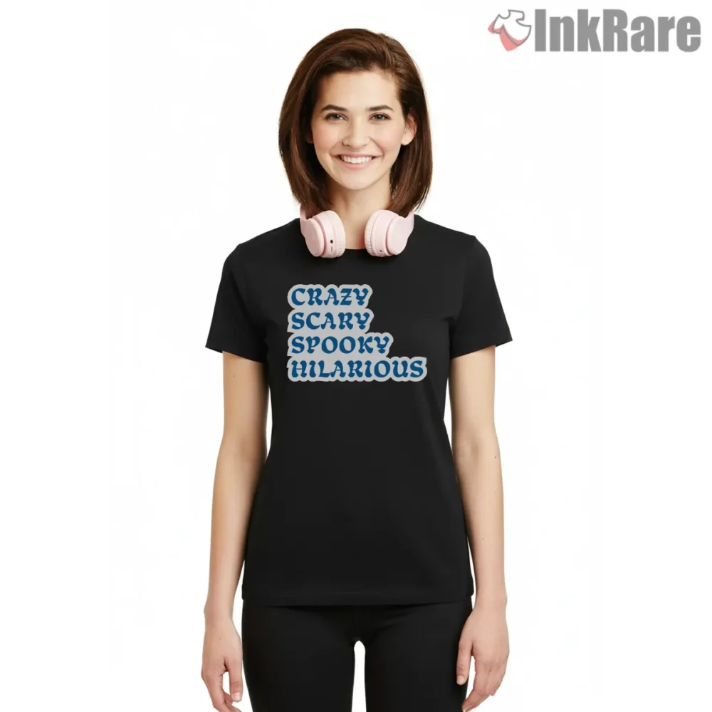 Kendrick Lamar Tv Off Crazy Scary Spooky Hilarious Shirt on black short sleeve shirt for women graphic tee