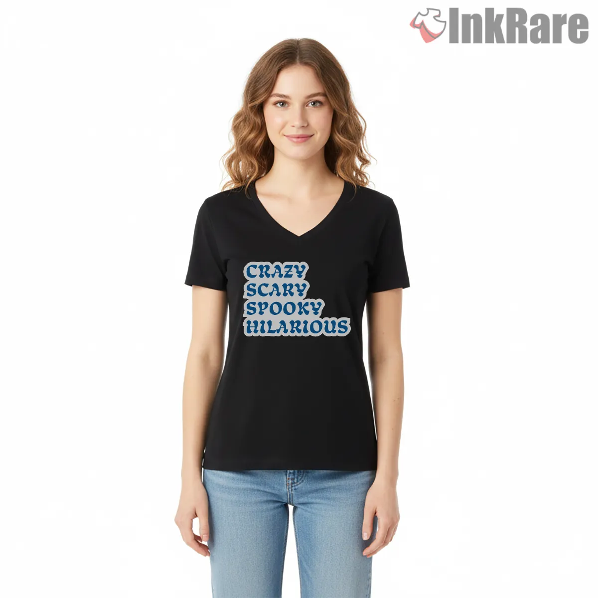 Kendrick Lamar Tv Off Crazy Scary Spooky Hilarious V Neck Black Kendrick Lamar Tv Off Crazy Scary Spooky Hilarious Shirt on black v-neck shirt for women graphic tee