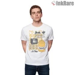 Kendrick Lamar Tv Off Mustard Meme Collage Shirt on white short sleeve shirt for men graphic tee