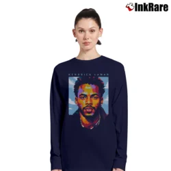 Women’s Kendrick Lamar WPAP Portrait Long-Sleeve Top in navy | Sleek, Versatile, All-Season