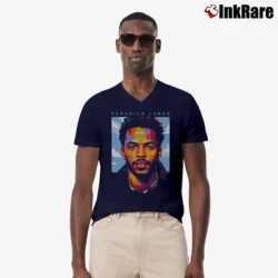 Men’s Kendrick Lamar WPAP Portrait V-Neck Tee in navy | Sharp, Breathable, Everyday Staple