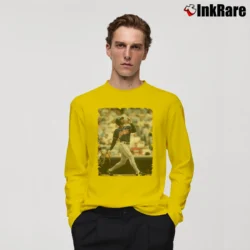 Men’s kenny lofton cleveland guardians mlb speedster baseball fan Long-Sleeve Shirt in yellow | Sleek, Lightweight, Year-Round Wear