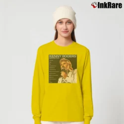 Women’s Kenny Rogers Greatest Hits Poster Long-Sleeve Top in yellow | Sleek, Versatile, All-Season