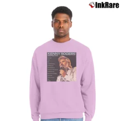 Men’s Kenny Rogers Greatest Hits Poster Crewneck Sweatshirt in light pink | Cozy Fabric, Clean Style