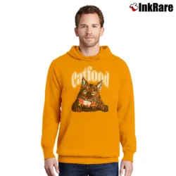 Men’s Kentucky Wildcats Cat Food Cartoon 80s 90s Pullover Hoodie in orange | Cozy, Durable, Modern Fit