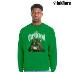 Men’s Kentucky Wildcats Cat Food Cartoon 80s 90s Crewneck Sweatshirt in irish green | Cozy Fabric, Clean Style