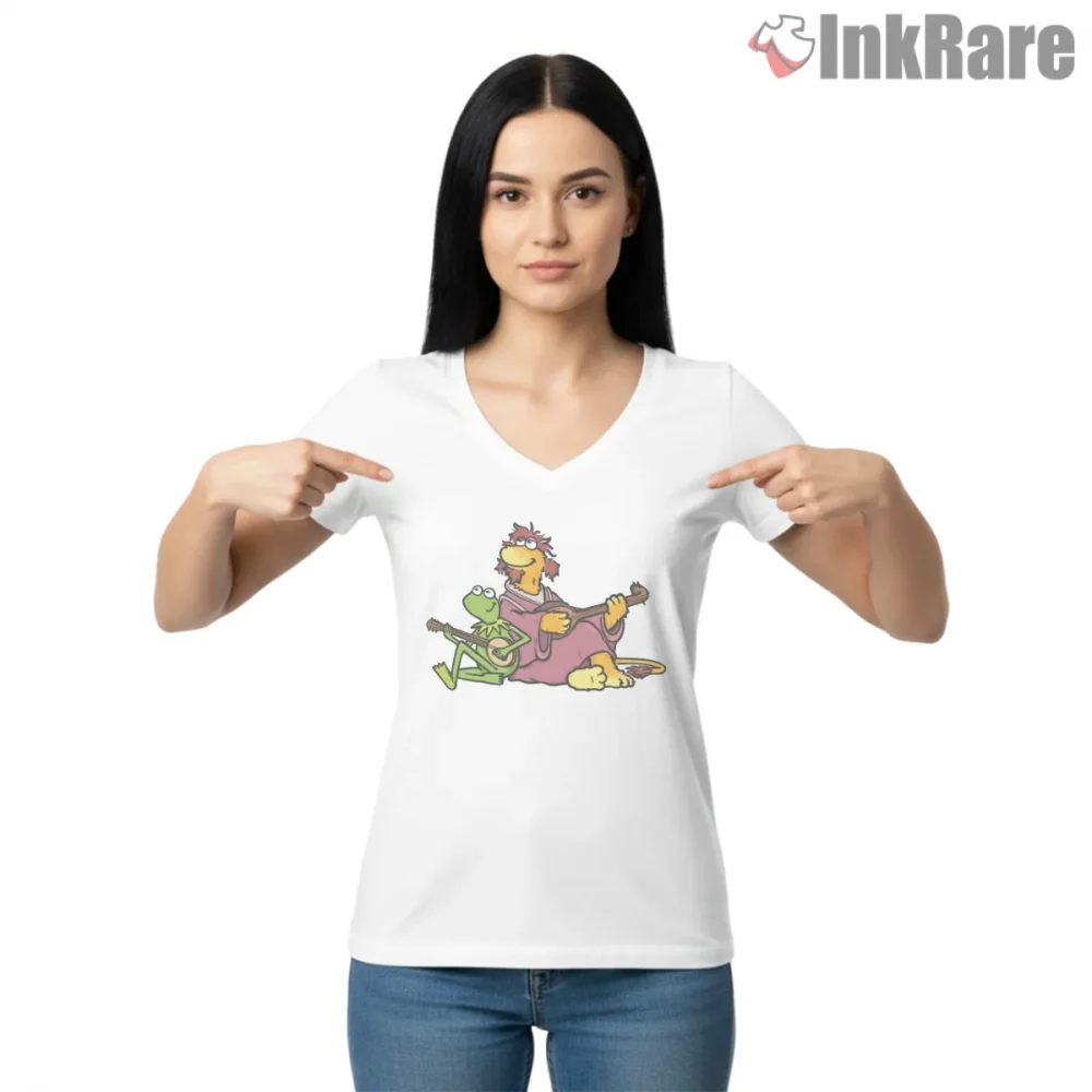 Kermit And Henson Tribute Thank You Creator Legacy Shirt on white v-neck shirt for women graphic tee