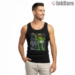 Kermit Banjo Vintage World Tour Music Poster Shirt on black tank top for men graphic tee