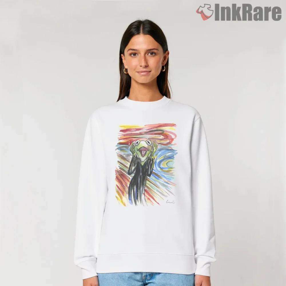 Kermit Expressionist Scream Art Style Shirt on graphic shirt for women graphic tee