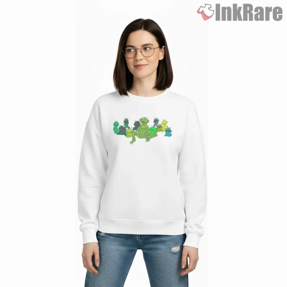 Kermit Frog Group Funny Cartoon Expression Shirt on graphic shirt for women graphic tee