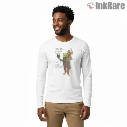 Kermit Tis The Season Jolly Holiday Cheer Shirt on white long sleeve shirt for men graphic tee