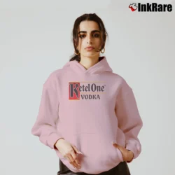 Women’s Ketel One Vodka Logo Cozy Hoodie in light pink | Warm, Structured, Stylish