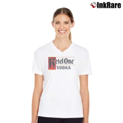 Women’s Ketel One Vodka Logo V-Neck Tee in white | Chic Neckline, Soft Texture