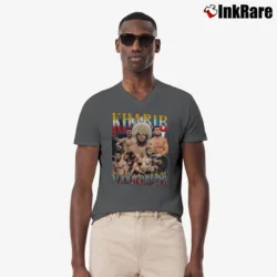 Men’s khabib nurmagomedov eagle undefeated ufc legend mma V-Neck Tee in charcoal | Sharp, Breathable, Everyday Staple