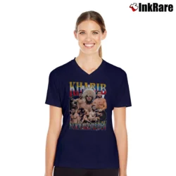 Women’s khabib nurmagomedov eagle undefeated ufc legend mma V-Neck Tee in navy | Chic Neckline, Soft Texture