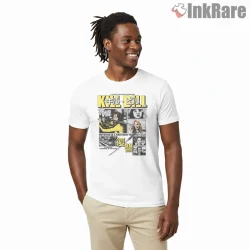 Kill Bill 2003 Manga Panel Collage Movie Shirt on white short sleeve shirt for men graphic tee