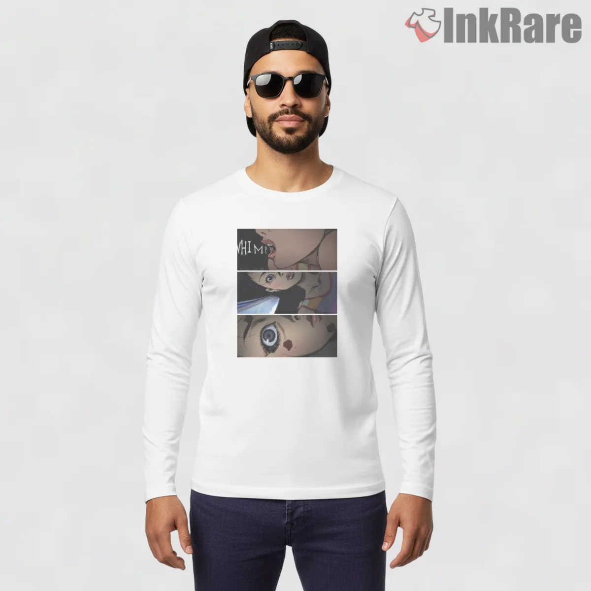 Kill Bill Anime Panel Ruined Childhood Horror Long Sleeve White Kill Bill Anime Panel Ruined Childhood Horror Shirt on white long sleeve shirt for men graphic tee