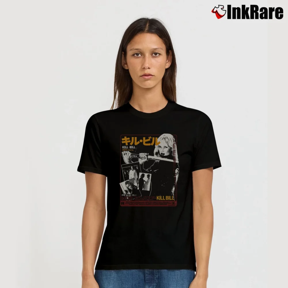 Women’s Kill Bill Japanese Poster T-Shirt in black | Soft, Flattering Fit