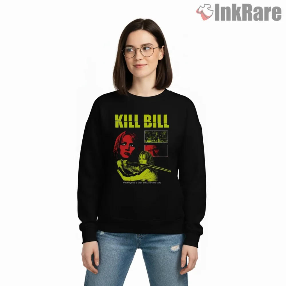 Kill Bill Vol 1 Retro Red Yellow Movie Poster Shirt on graphic shirt for women graphic tee