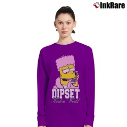 Women’s Killa Bart Dipset Camron Diplomats Simpsons Parody Long-Sleeve Top in purple | Sleek, Versatile, All-Season