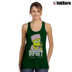 Women’s Killa Bart Dipset Camron Diplomats Simpsons Parody Tank Top in forest green | Lightweight, Movement-Friendly