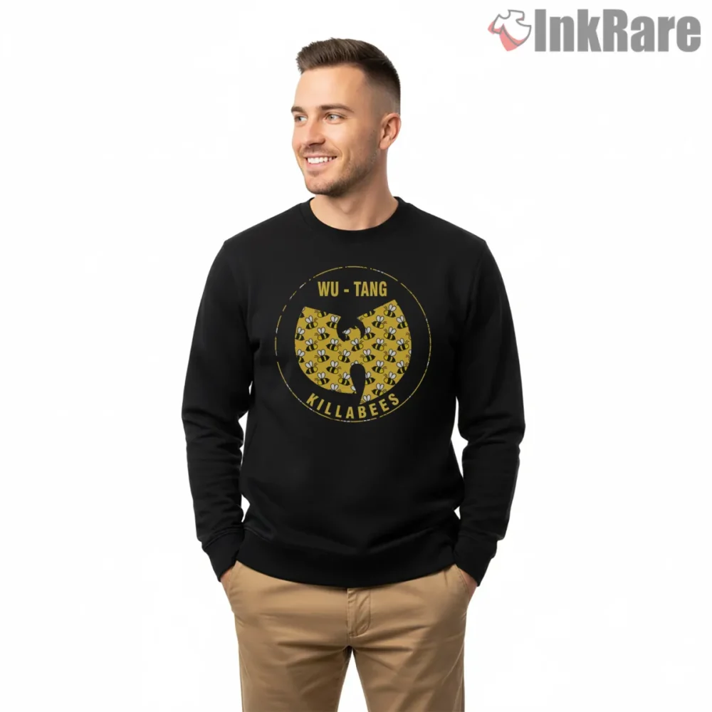 Killa Beez Pattern Wu Tang Circle Logo Shirt on graphic shirt for men graphic tee