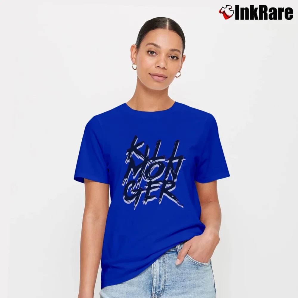 Women’s Killmonger Marvel Graphic Signature T-Shirt in royal blue | Soft, Flattering Fit