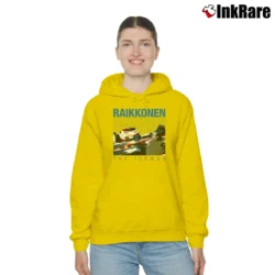 Women’s kimi raikkonen the iceman for Formula 1 Fans Cozy Hoodie in yellow | Warm, Structured, Stylish