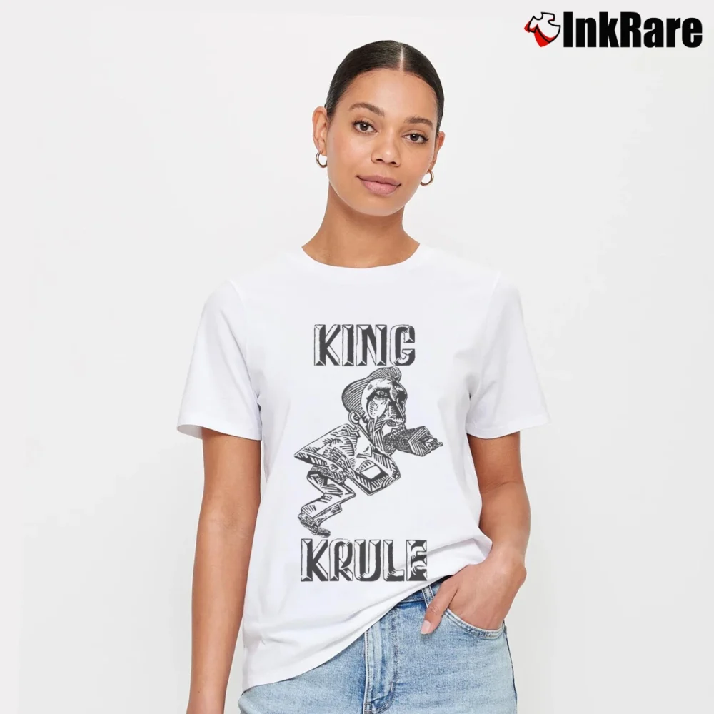 Women’s King Krule Music Art Graphic Signature T-Shirt in white | Soft, Flattering Fit