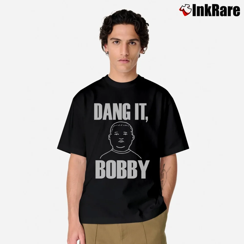 Men’s King Of The Hill Dang It Bobby Comedy Classic T-Shirt in black | Soft, Breathable Everyday Wear