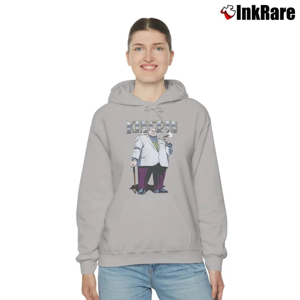 Women’s Kingpin Marvel Comics Midnight Graphic Cozy Hoodie in sport grey | Warm, Structured, Stylish