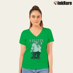 Women’s Kingpin Marvel Comics Midnight Graphic V-Neck Tee in irish green | Chic Neckline, Soft Texture