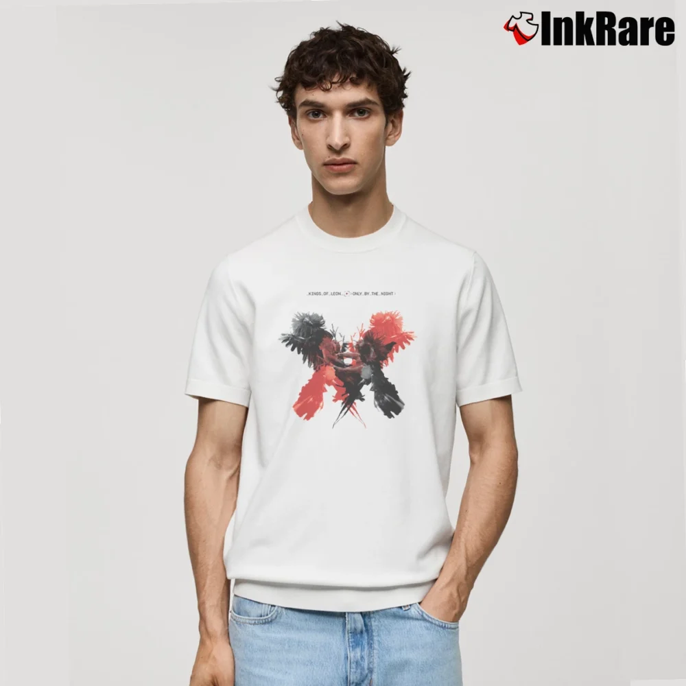 Men’s Kings Of Leon Only By The Night Logo Classic T-Shirt in white | Soft, Breathable Everyday Wear