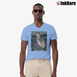 Men’s kirk gibson detroit tigers for MLB Fans V-Neck Tee in light blue | Sharp, Breathable, Everyday Staple