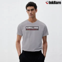 Men’s Kirkland Signature Brand V-Neck Tee in sport grey | Sharp, Breathable, Everyday Staple