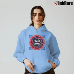 Women’s Kiss Band Rock And Roll Over Cozy Hoodie in light blue | Warm, Structured, Stylish