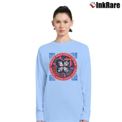 Women’s Kiss Band Rock And Roll Over Long-Sleeve Top in light blue | Sleek, Versatile, All-Season
